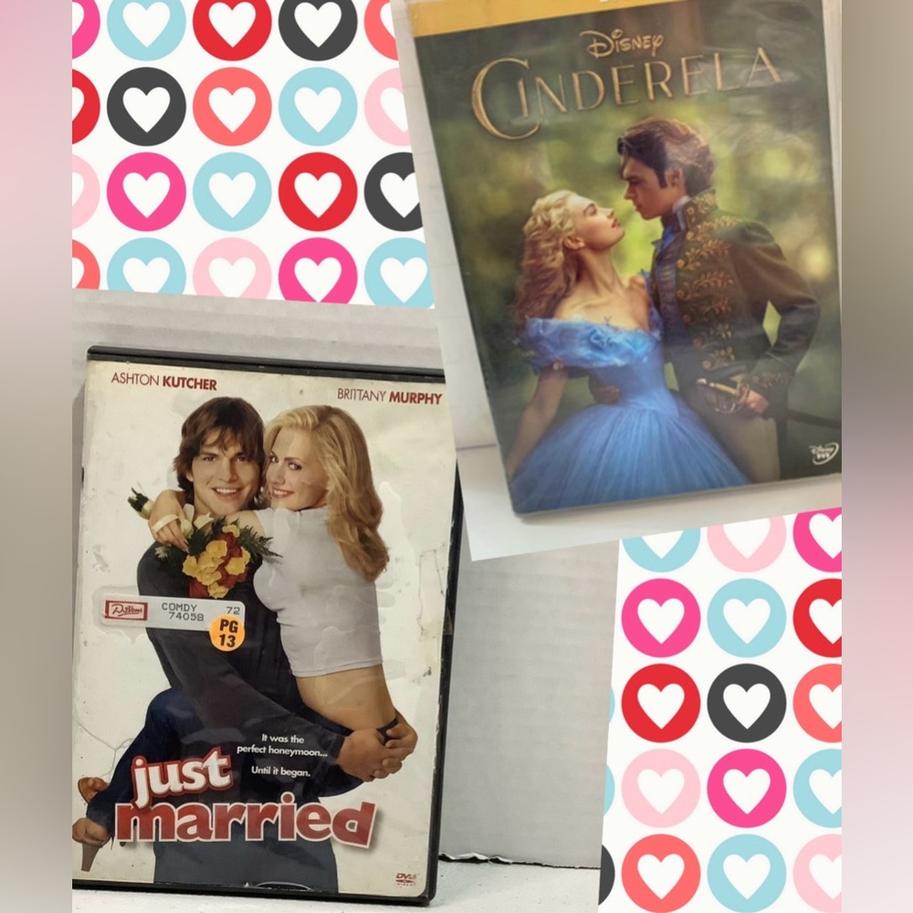 DISNEY Cinderella PG & Just Married PG-13 DVDs